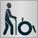 Icon:  Verified accessibility for people with walking difficulties and wheelchair users