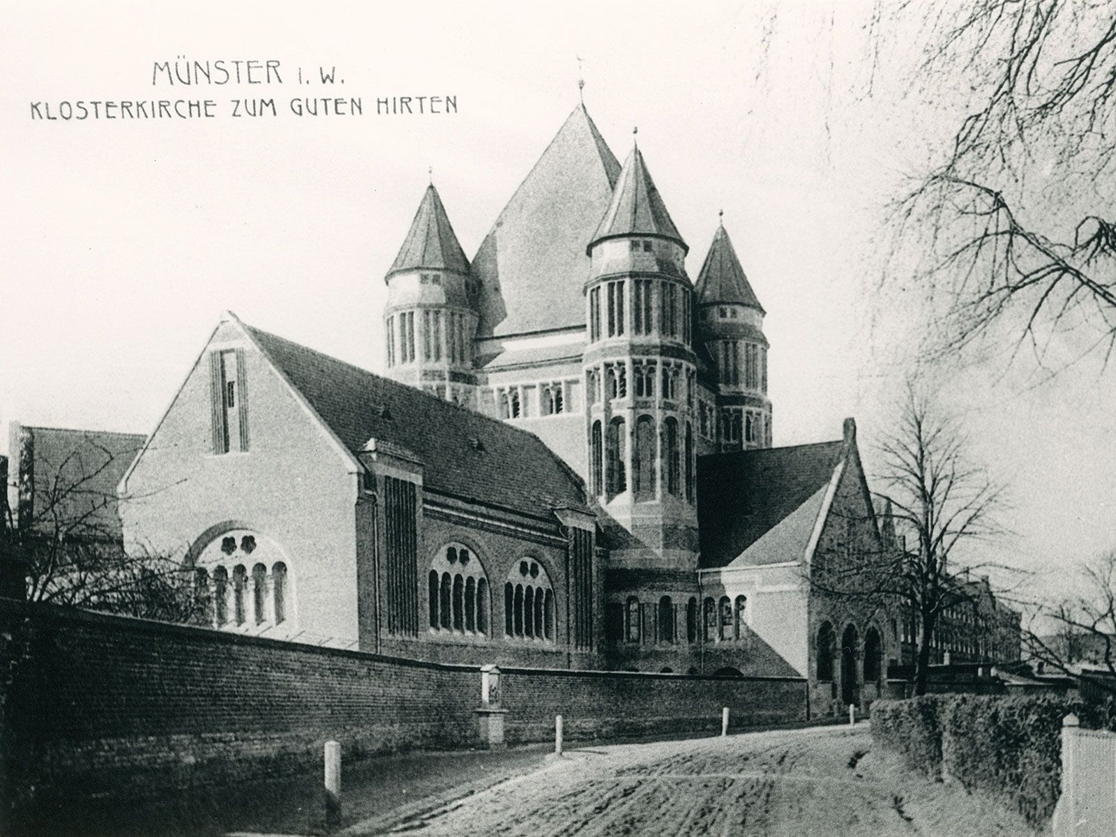 Postcard of the old monastery church
