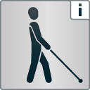 Icon: Verified partial accessibility for blind people